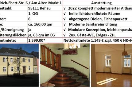 Repräsentative, helle 6 Zi-AltbauWohnung in Rehau-Stadtmitte