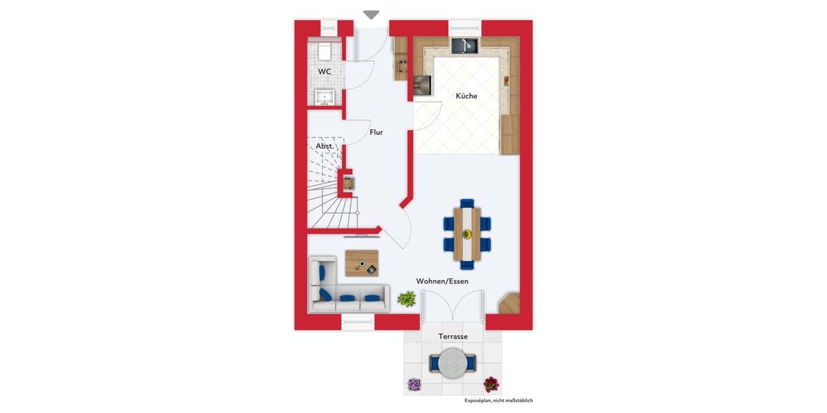 Reihenhaus Visselhövede - 4 Zimmer, 100 m&sup2;, 1.150&euro; | Angebot:25977651