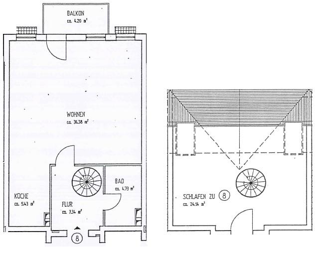 Maisonettenwohnung Machern - 2 Zimmer, 80 m&sup2;, 660&euro; | Angebot:24409627