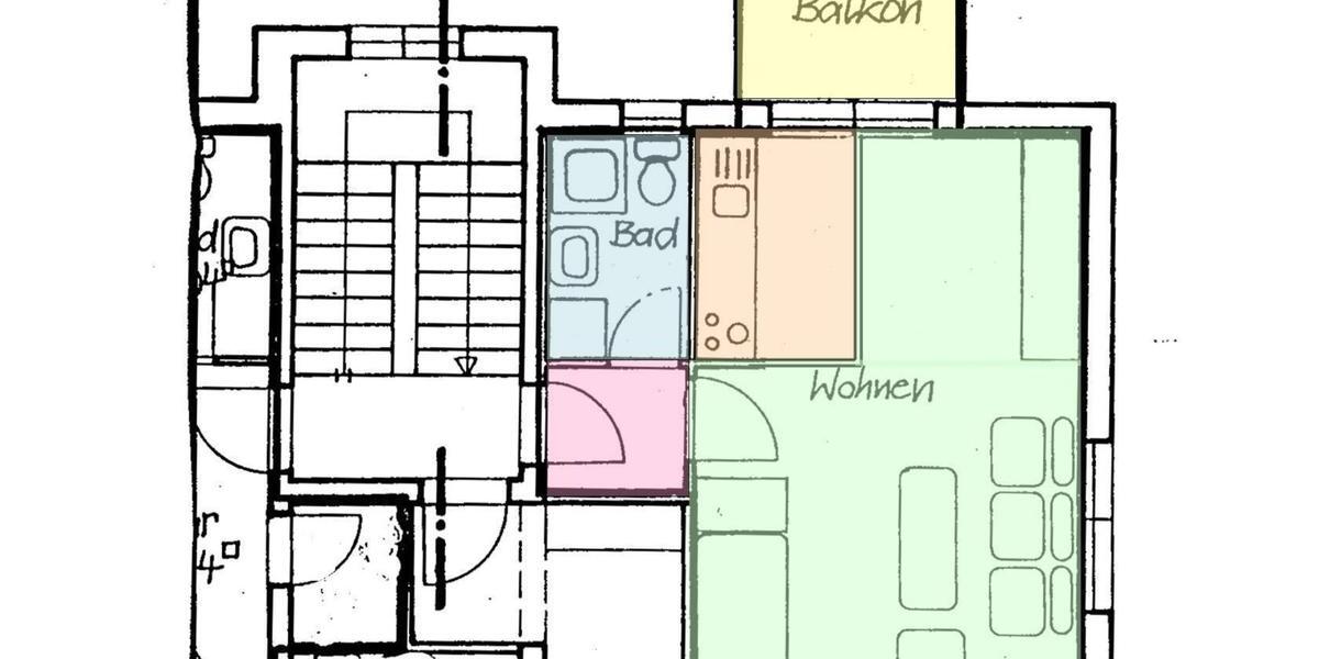 Etagenwohnung Döbeln - 1 Zimmer, 34 m&sup2;, 240&euro; | Angebot:24641689