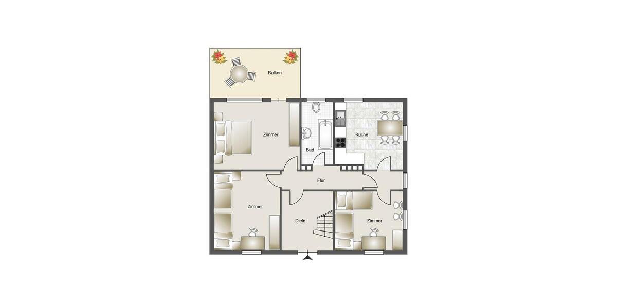 Etagenwohnung Gronau (Westfahlen) - 3 Zimmer, 92 m&sup2;, 760&euro; | Angebot:26622647