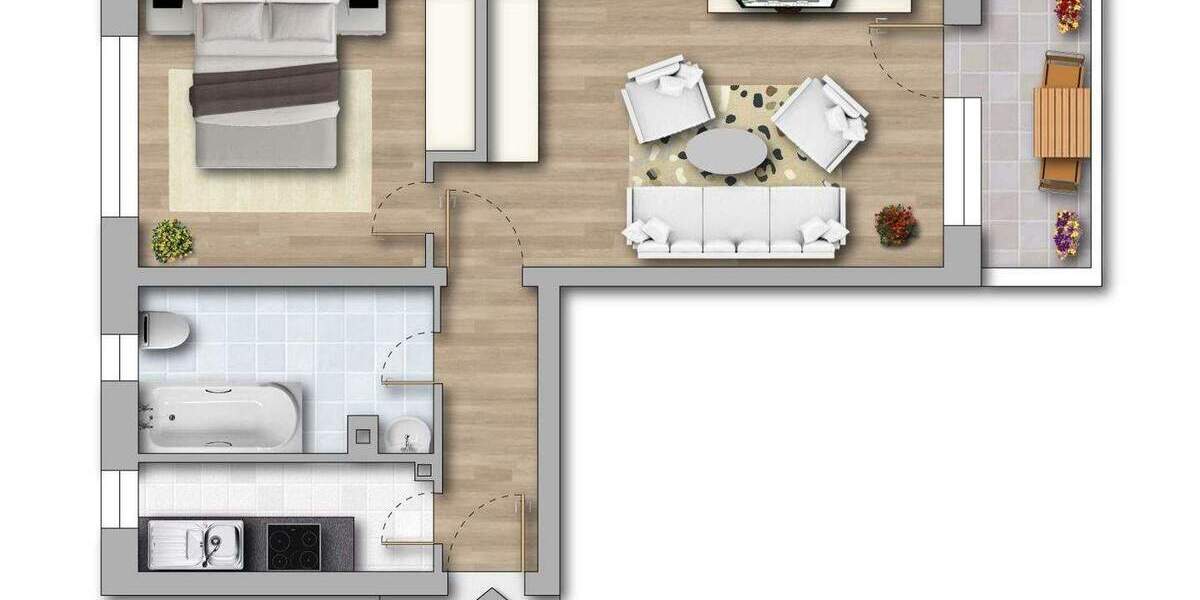 Etagenwohnung Bernburg (Saale) Bernburg - 2 Zimmer, 50 m&sup2;, 290&euro; | Angebot:25694739