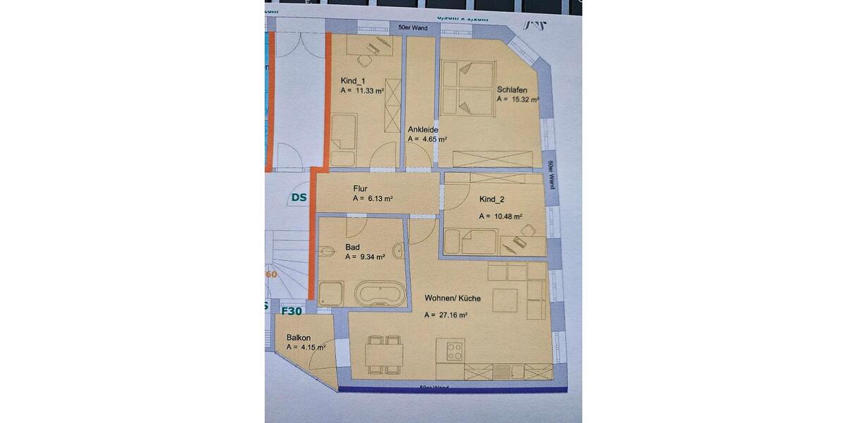 4 Raum-Wohnung 4 zimmer