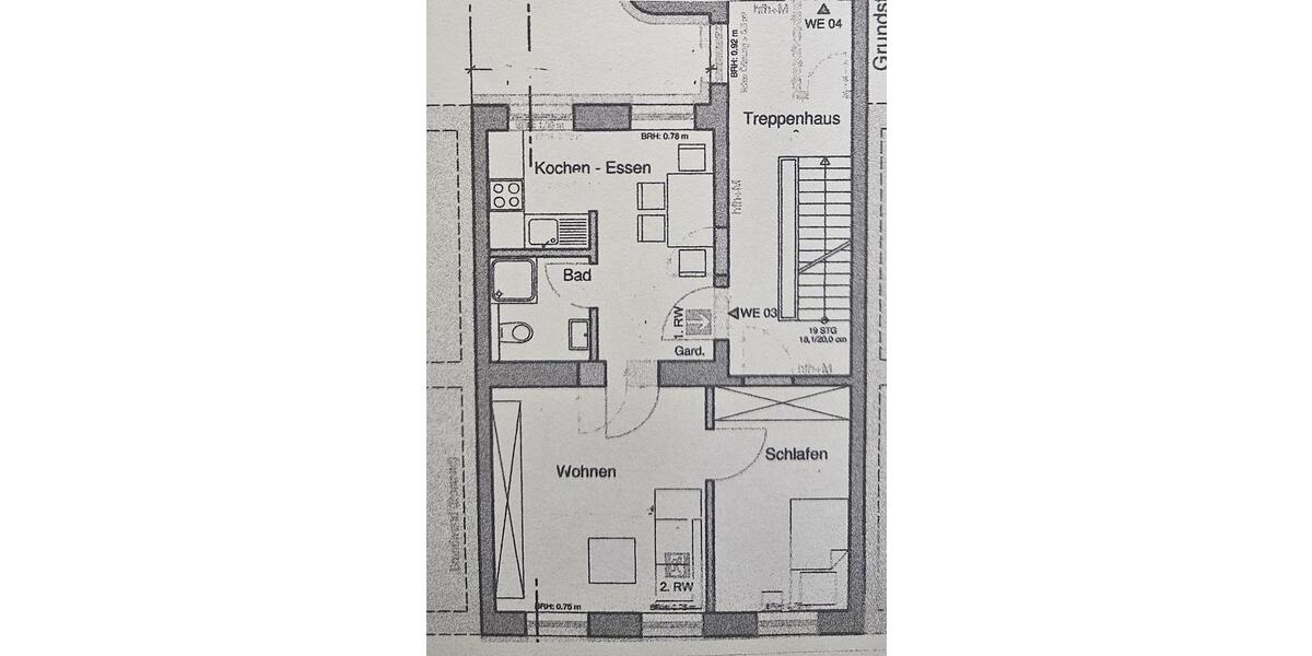 Etagenwohnung Krefeld Cracau - 2 Zimmer, 40 m&sup2;, 520&euro; | Angebot:26505502