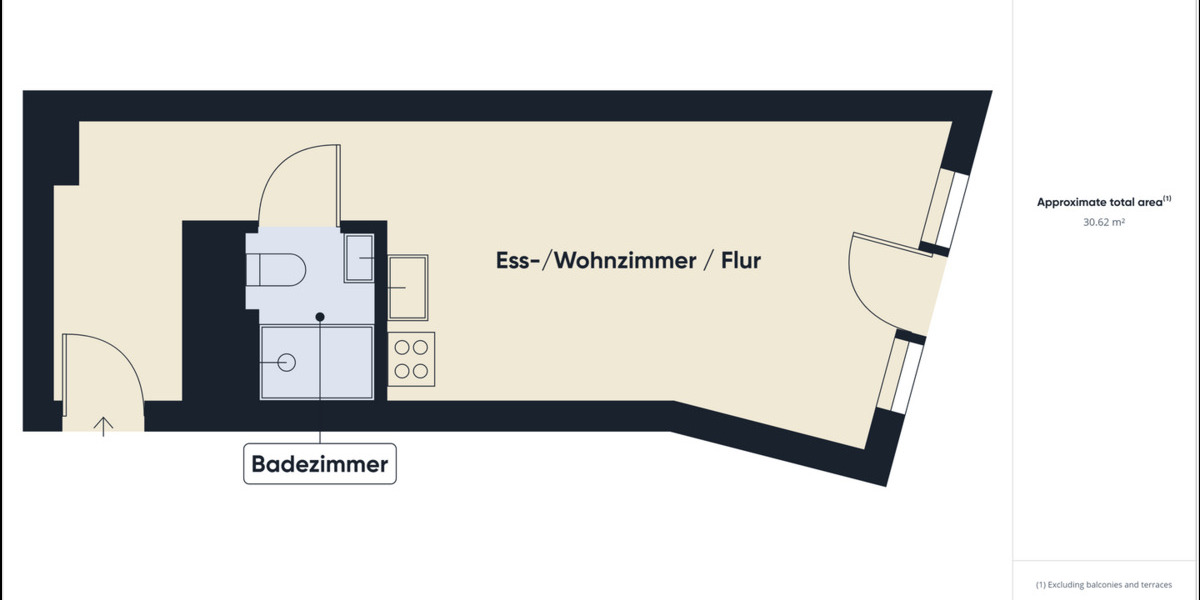 DIE ZIMMEREI | Möbliertes 1-Zimmer-Apartment in Mitte - ideal für Praktikant:innen | Large Bude 1 zimmer