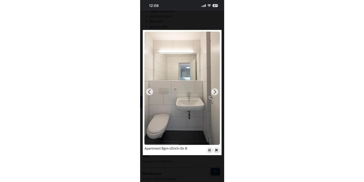 Wohnen auf Zeit Augsburg Haunstetten-Siebenbrunn - 1 Zimmer, 20 m&sup2;, 340&euro; | Angebot:25205054