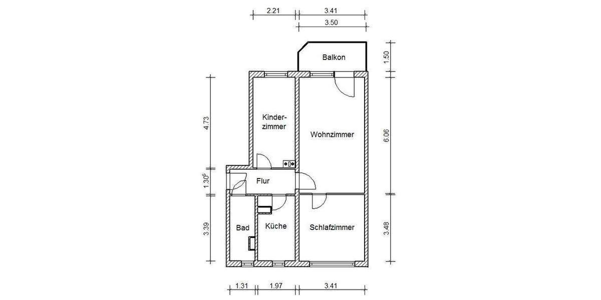 Etagenwohnung Magdeburg Stadtfeld West - 3 Zimmer, 60 m&sup2;, 420&euro; | Angebot:25779203