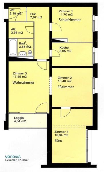 Schöner Wohnen: günstig geschnittene 4-Zimmer-Wohnung in Hannover-Buchholz zimmer