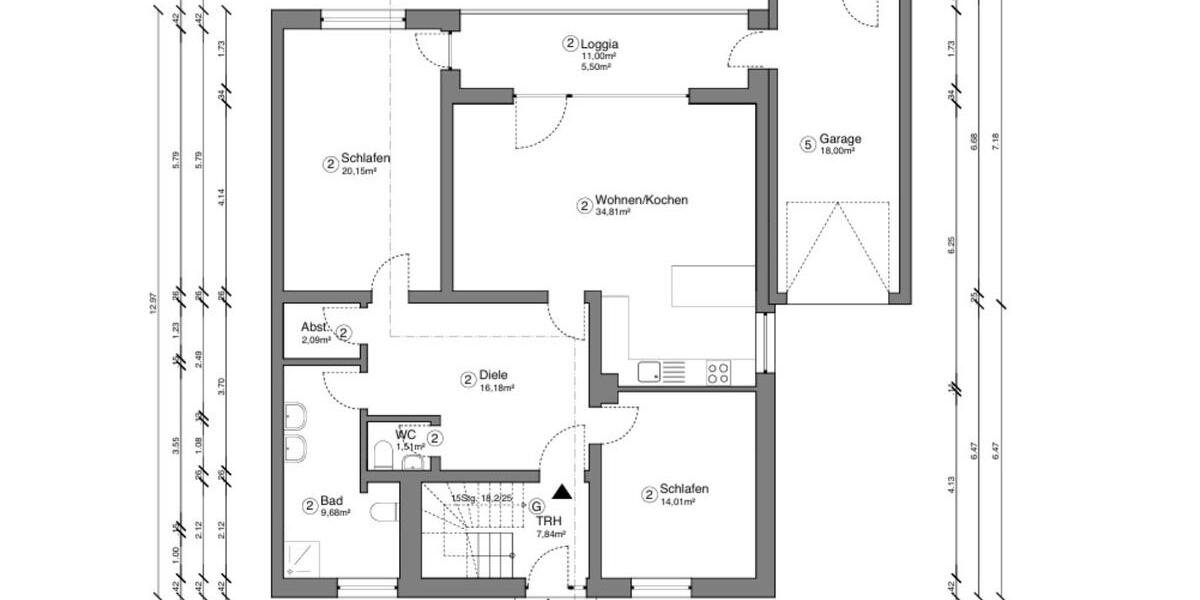 Erdgeschoßwohnung Lünen Alstedde - 3 Zimmer, 105 m&sup2;, 1.175&euro; | Angebot:24583559