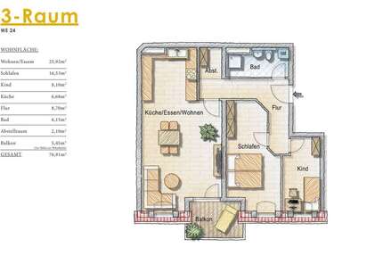 Wohnung zum Mieten in Markkleeberg 770 € 76.91 m² 3 zimmer