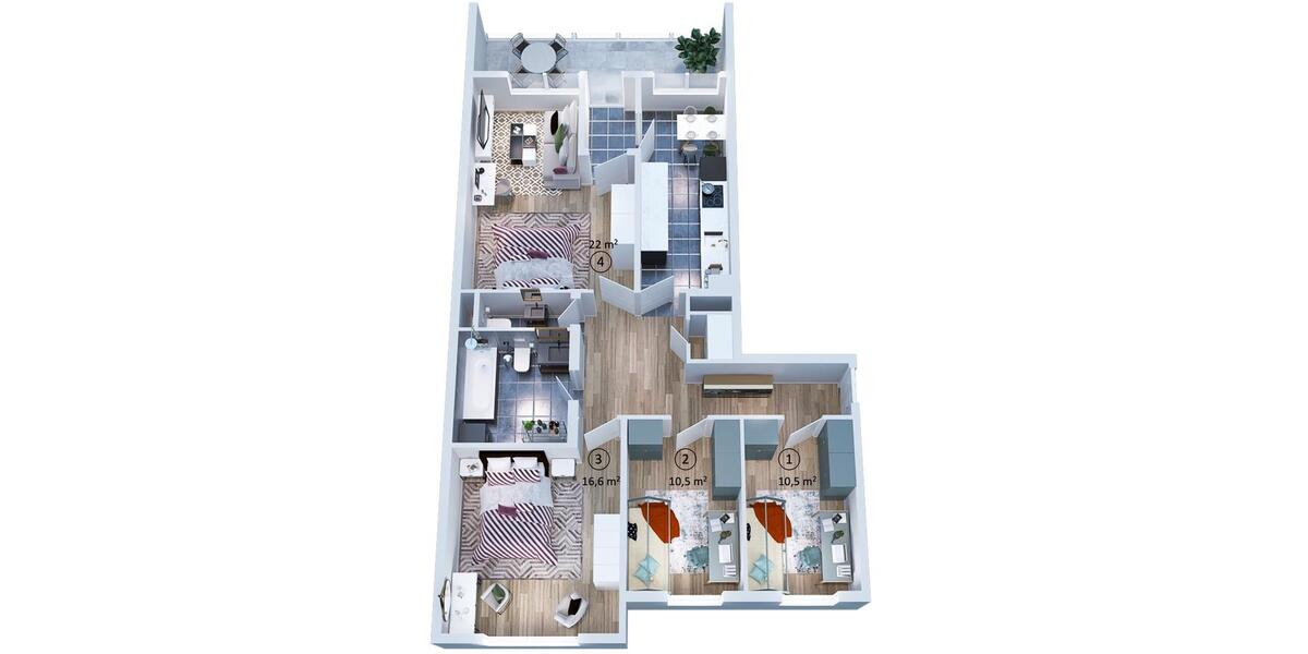 Wohnen auf Zeit Offenbach am Main Hafen - 1 Zimmer, 11 m&sup2;, 550&euro; | Angebot:26478543