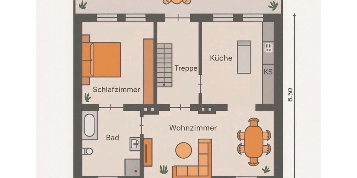 Erdgeschoßwohnung Sulzbach (Saar) - 2 Zimmer, 72 m&sup2;, 690&euro; | Angebot:24962219