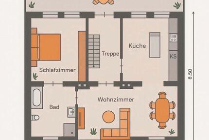 Wohnung Sulzbach (Saar) - 2 Zimmer, 72 m&sup2;, 690&euro; | Angebot:24962219