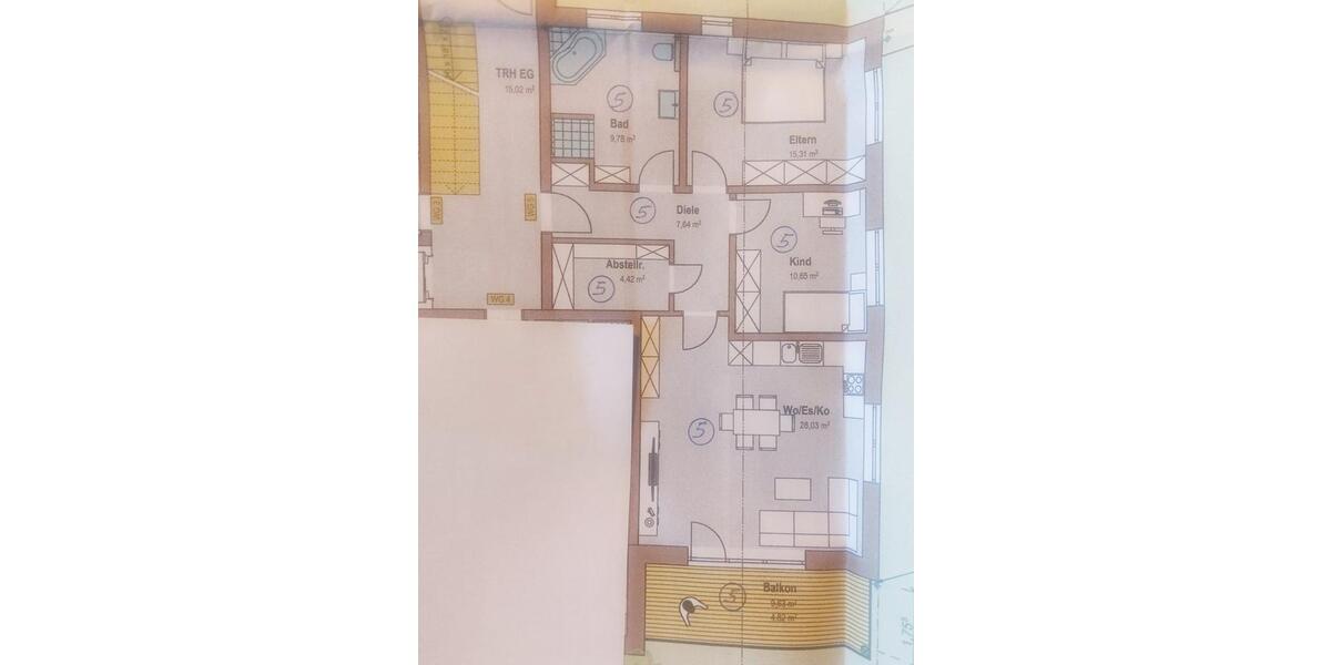 Erdgeschoßwohnung Bissingen - 3 Zimmer, 80 m&sup2;, 950&euro; | Angebot:25715421