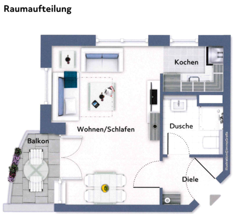 ZUR MIETE - AB SEPTEMBER: Charmante 1-Zimmer-Wohnung