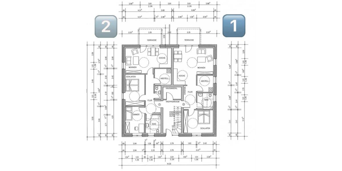 Erdgeschoßwohnung Großenaspe - 2 Zimmer, 68 m&sup2;, 1.238&euro; | Angebot:26687120