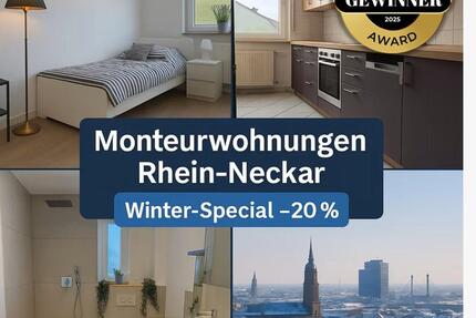 Monteurwohnungen und Monteurzimmer Rhein-Neckar – 20% Winterrabatt bis 30.11. zimmer
