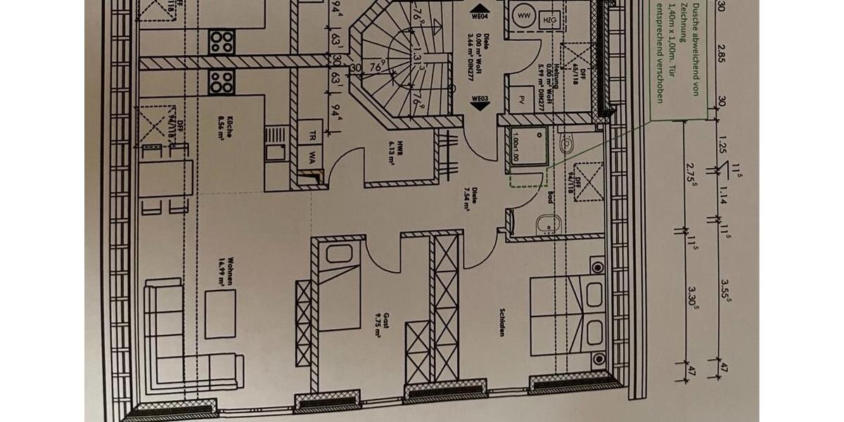 Etagenwohnung Edewecht - 3 Zimmer, 68 m&sup2;, 690&euro; | Angebot:26582759