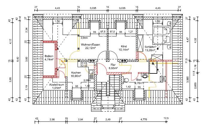 Dachgeschoßwohnung Braunsbedra - 3 Zimmer, 79 m&sup2;, 634&euro; | Angebot:25326000