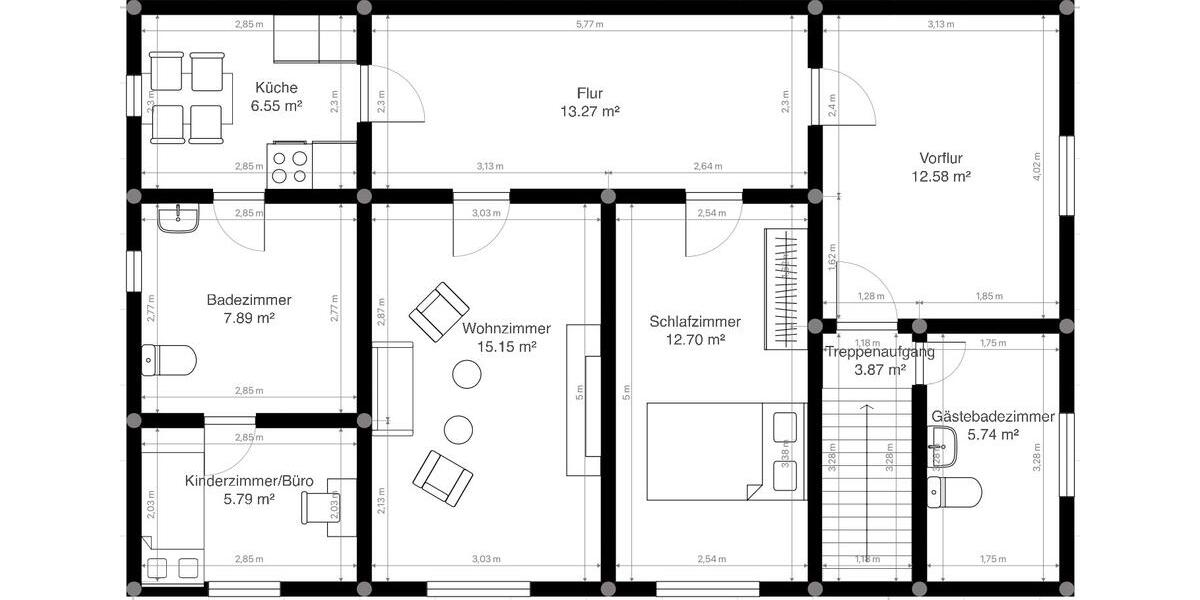 Dachgeschoßwohnung Rohlstorf - 3 Zimmer, 95 m&sup2;, 1.250&euro; | Angebot:24838914