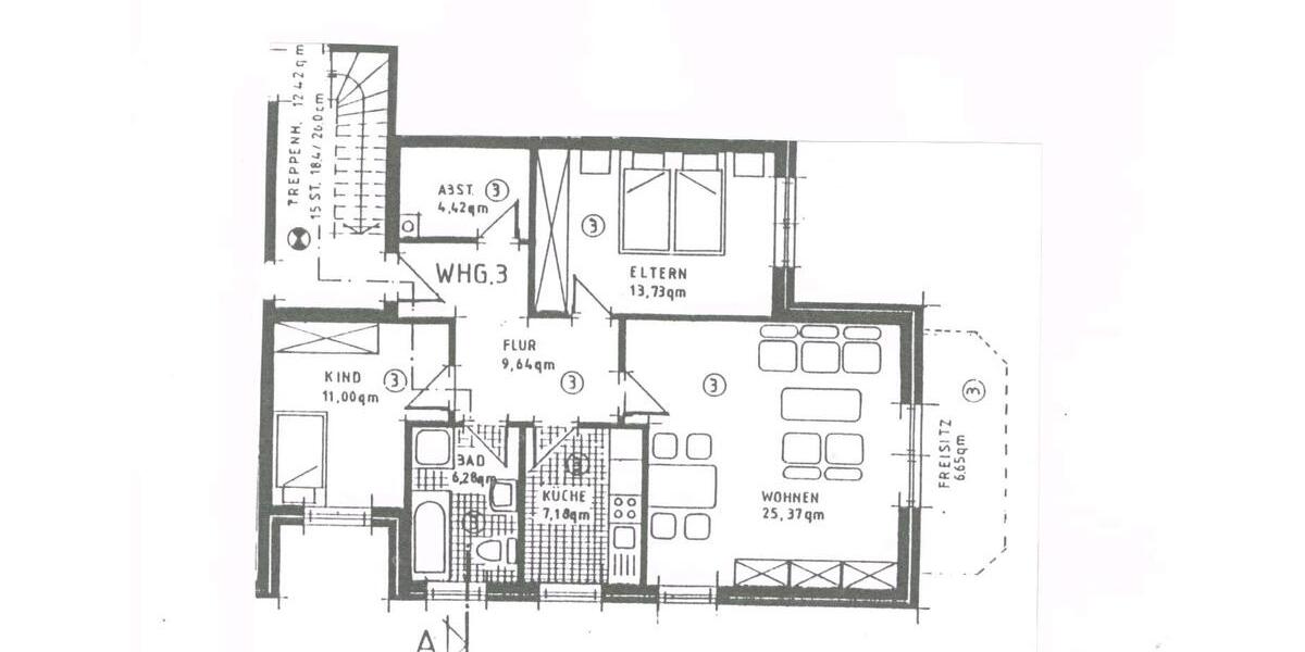 Erdgeschoßwohnung Hude (Oldenburg) - 3.5 Zimmer, 80 m&sup2;, 750&euro; | Angebot:26126274