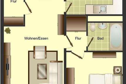 Wohnung zum Mieten in Ratingen 600 € 55.41 m²