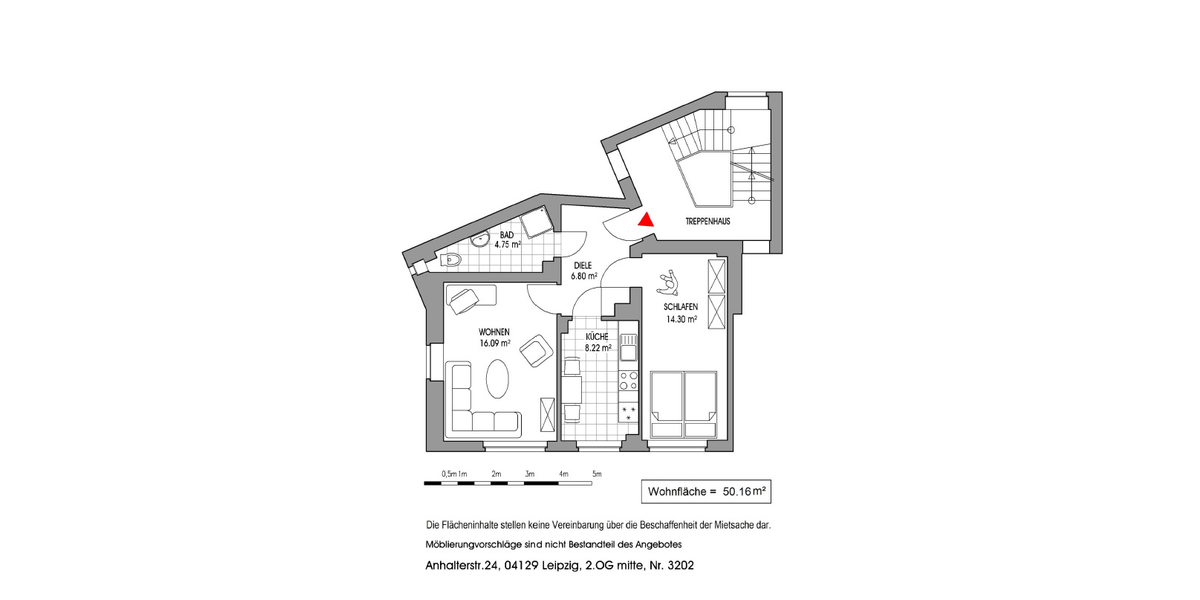 EUTRITZSCH + 2 RAUM + 2. OBERGESCHOSS + AB JULI - Etagenwohnung Leipzig Eutritzsch | Angebot:26921149