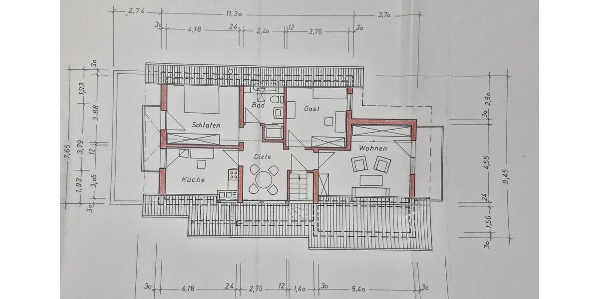 Dachgeschoßwohnung Schliengen - 3 Zimmer, 80 m&sup2;, 1.200&euro; | Angebot:25165009