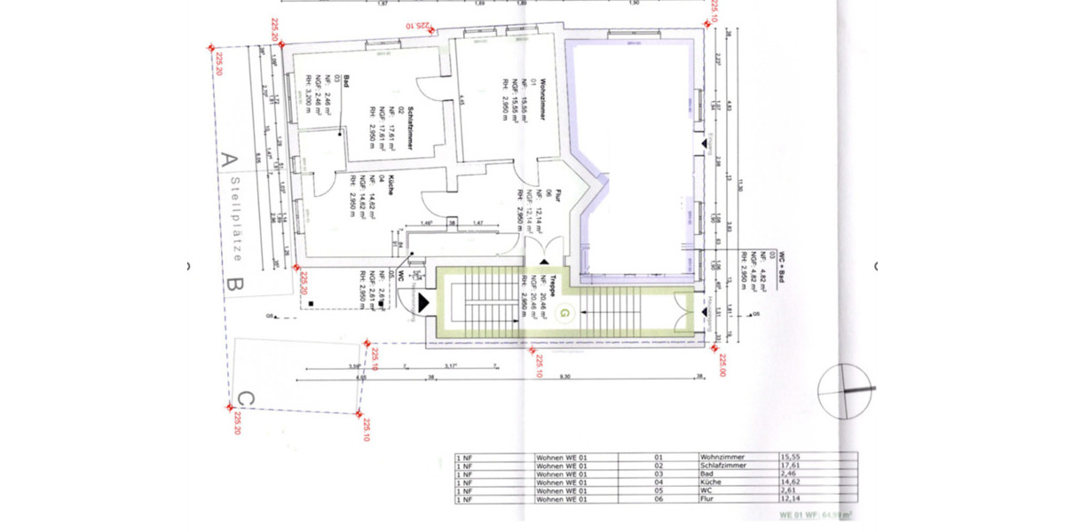 Etagenwohnung Weimar Westvorstadt - 2 Zimmer, 65 m&sup2;, 695&euro; | Angebot:24671072