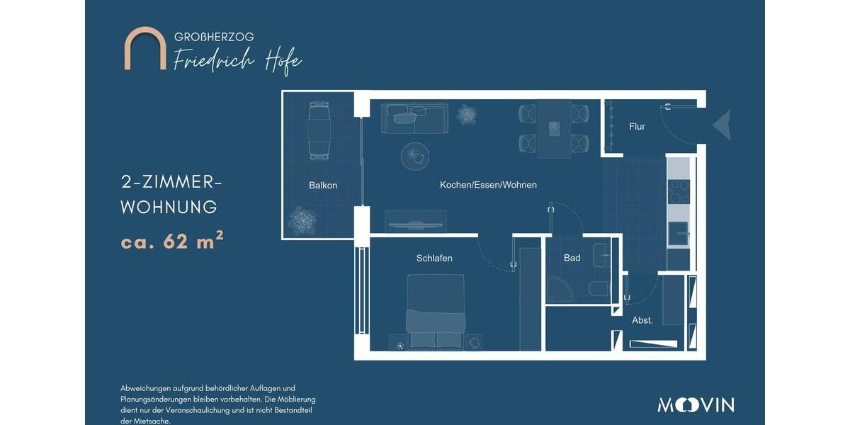 Terrassenwohnung Saarbrücken - 2 Zimmer, 63 m&sup2;, 915&euro; | Angebot:26269333