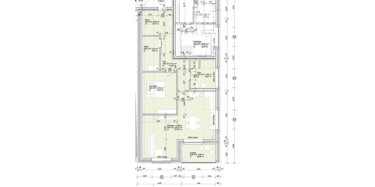 Dachgeschoßwohnung Jever - 2 Zimmer, 66 m&sup2;, 830&euro; | Angebot:25207961