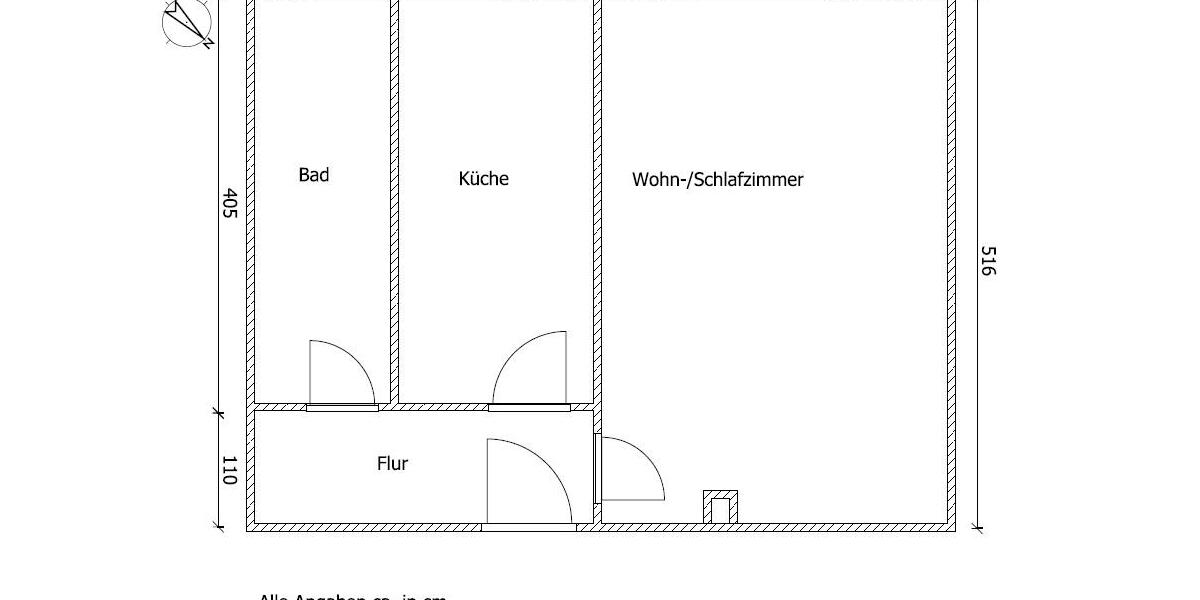 Einraumwohnung in Callenberg OT Langenberg 1 zimmer