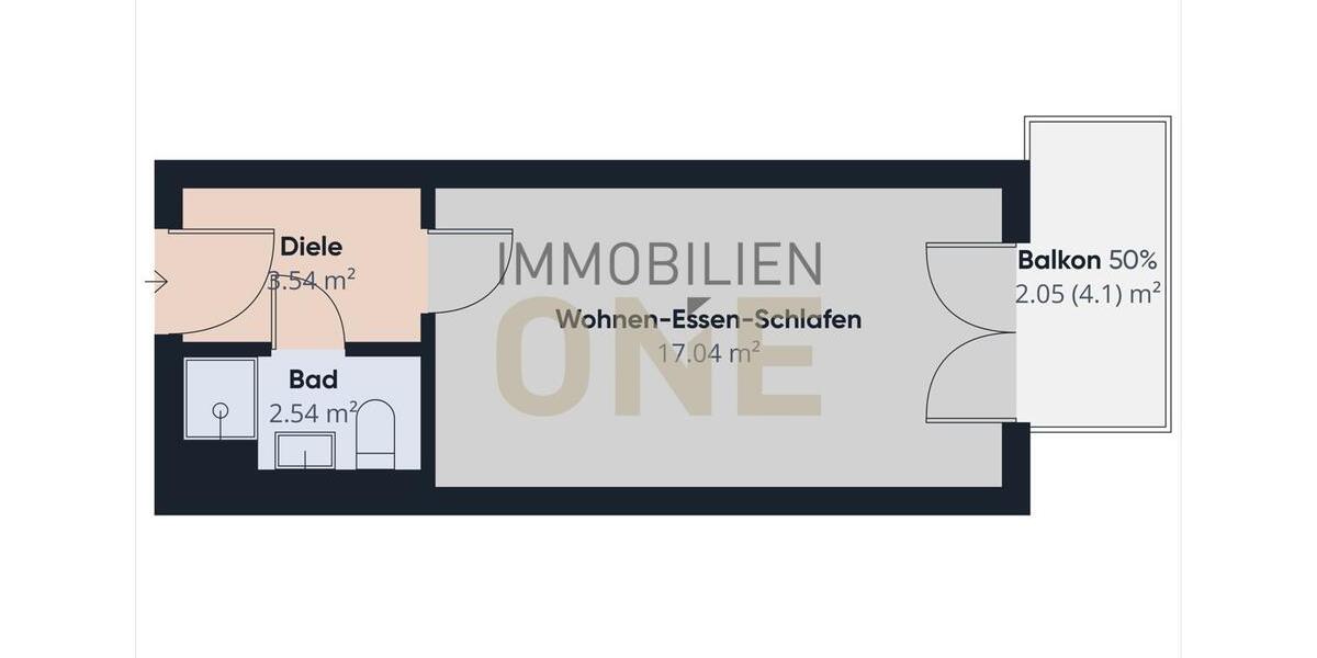 Etagenwohnung Regensburg Gallingkofen - 1 Zimmer, 25 m&sup2;, 435&euro; | Angebot:24905921