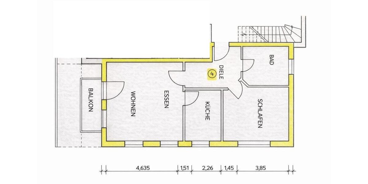 Etagenwohnung Ihrlerstein - 2 Zimmer, 58 m&sup2;, 750&euro; | Angebot:25156878