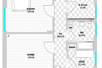 2,5 Zimmer – Single-Komfortwohnung zimmer