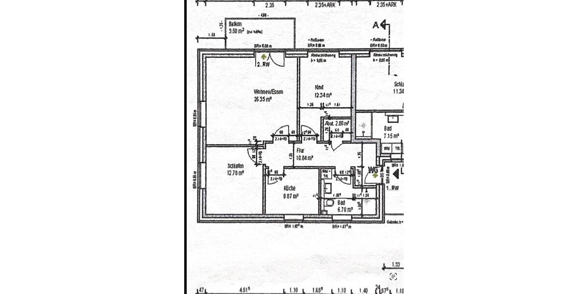 Etagenwohnung Weddingstedt - 3 Zimmer, 82 m&sup2;, 1.100&euro; | Angebot:25394070