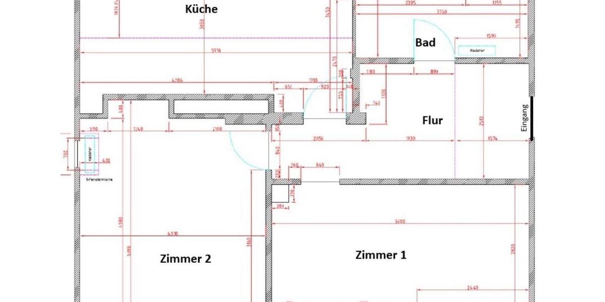 Dachgeschoßwohnung Siegen - 2 Zimmer, 59 m&sup2;, 600&euro; | Angebot:26613578