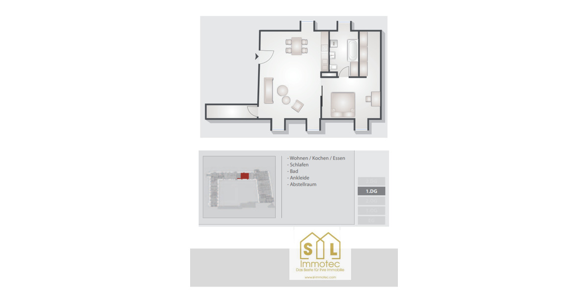 Dachgeschoßwohnung Siegenburg - 2 Zimmer, 64 m&sup2;, 600&euro; | Angebot:25415415