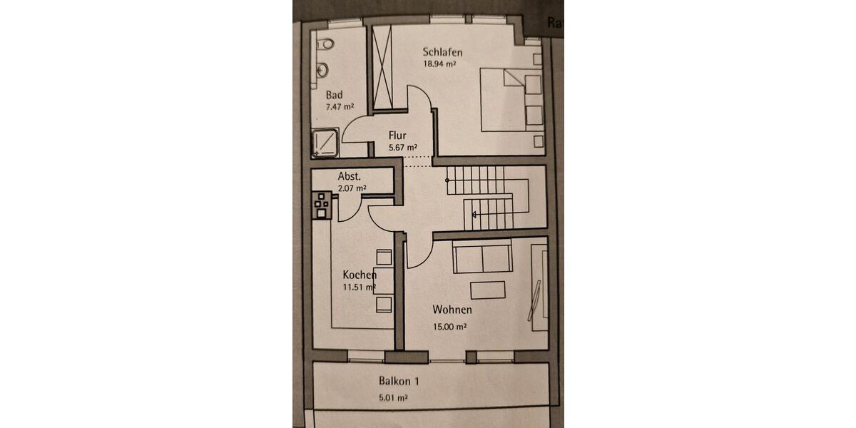 Etagenwohnung Vallendar - 2 Zimmer, 54 m&sup2;, 800&euro; | Angebot:25982033