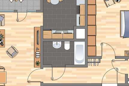 Wohnung Dortmund Nette - 2 Zimmer, 53 m&sup2;, 443&euro; | Angebot:25915566