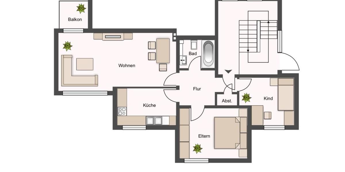 Etagenwohnung Neumünster - 3 Zimmer, 65 m&sup2;, 720&euro; | Angebot:25270672