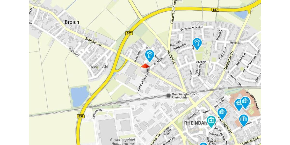 Etagenwohnung Mönchengladbach West - 3 Zimmer, 90 m&sup2;, 1.299&euro; | Angebot:25853457