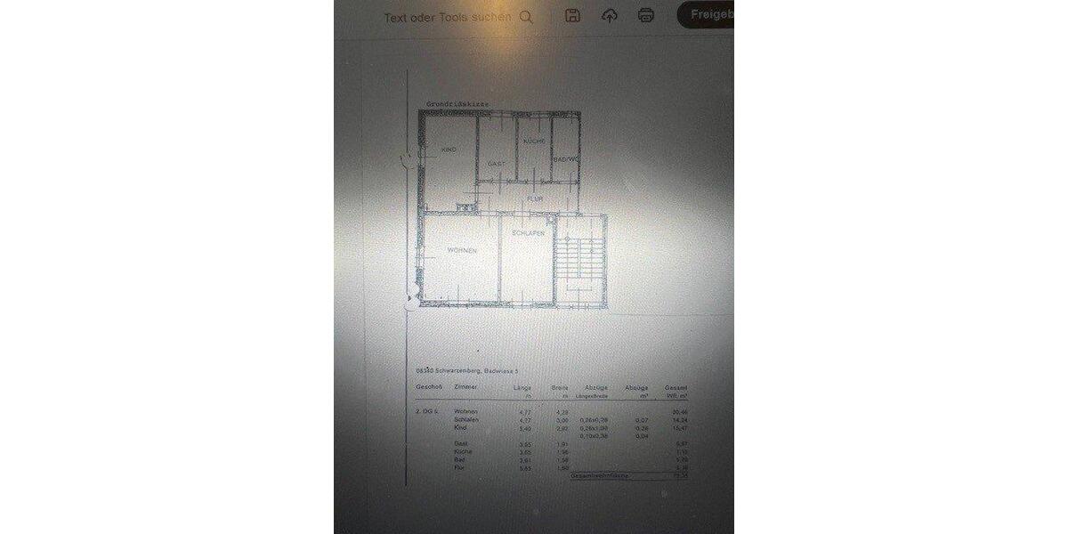 Etagenwohnung Schwarzenberg/Erzgebirge Erzgebirge - 3.5 Zimmer, 79 m&sup2;, 475&euro; | Angebot:26490619