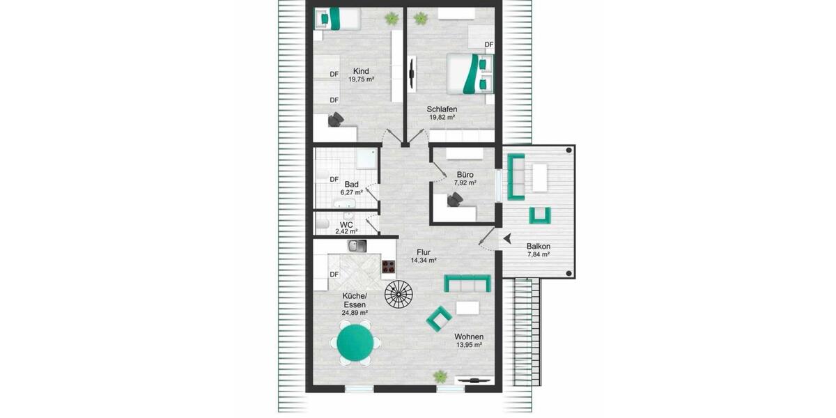 Maisonettenwohnung Kehl - 4.5 Zimmer, 155 m&sup2;, 1.400&euro; | Angebot:26681922