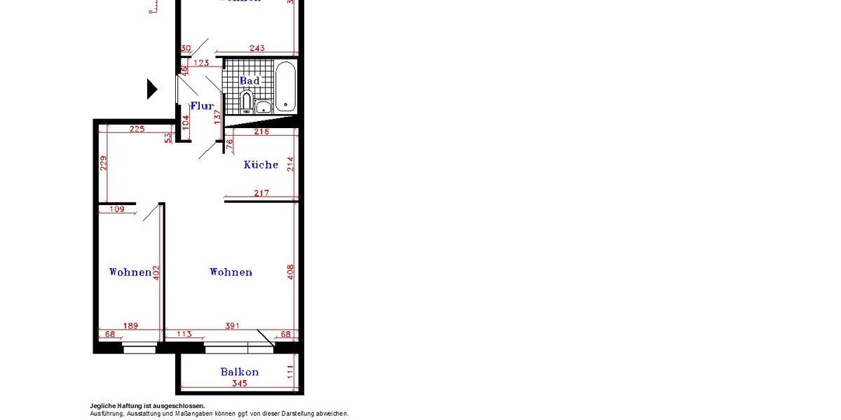 Erdgeschoßwohnung Crimmitschau - 3 Zimmer, 56 m&sup2;, 439&euro; | Angebot:25418320