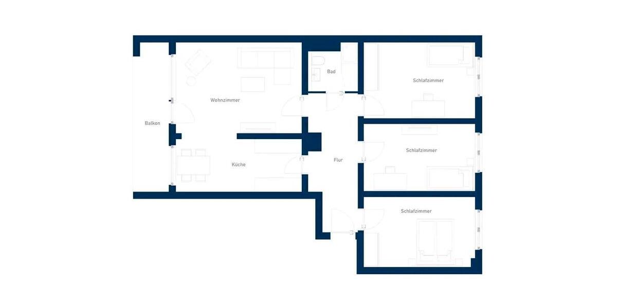 Etagenwohnung Mölln - 4 Zimmer, 96 m&sup2;, 1.116&euro; | Angebot:26491579