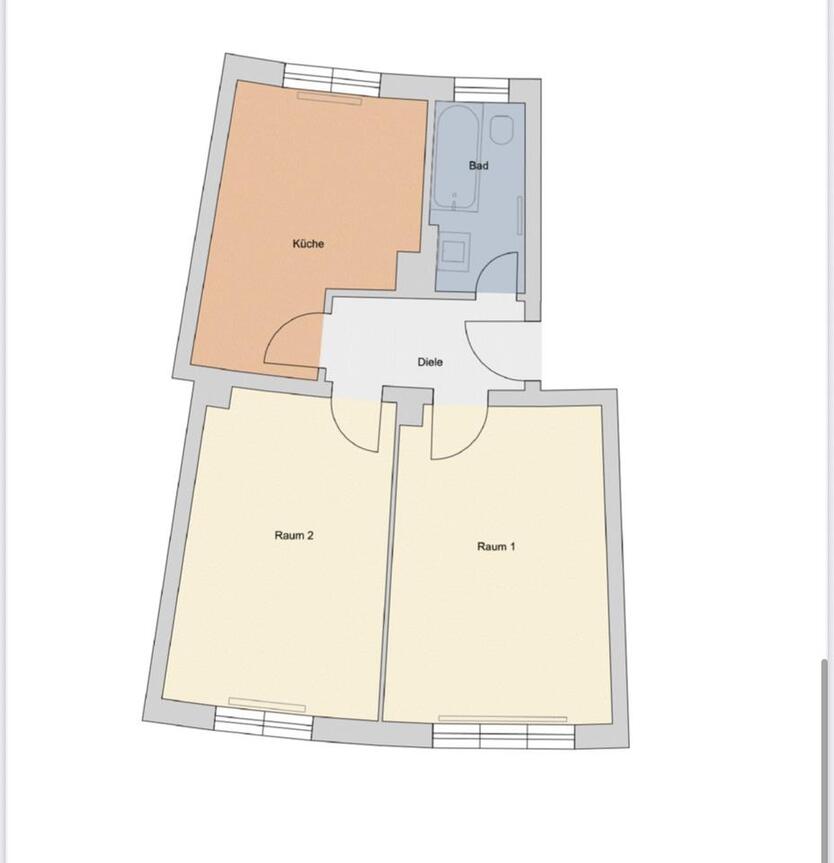 2-Zimmer-Wohnung direkt an den Zellerauer Mainwiesen zu vermieten