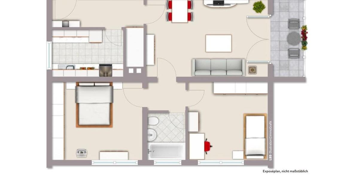 Etagenwohnung Plettenberg - 3 Zimmer, 66 m&sup2;, 480&euro; | Angebot:25994257