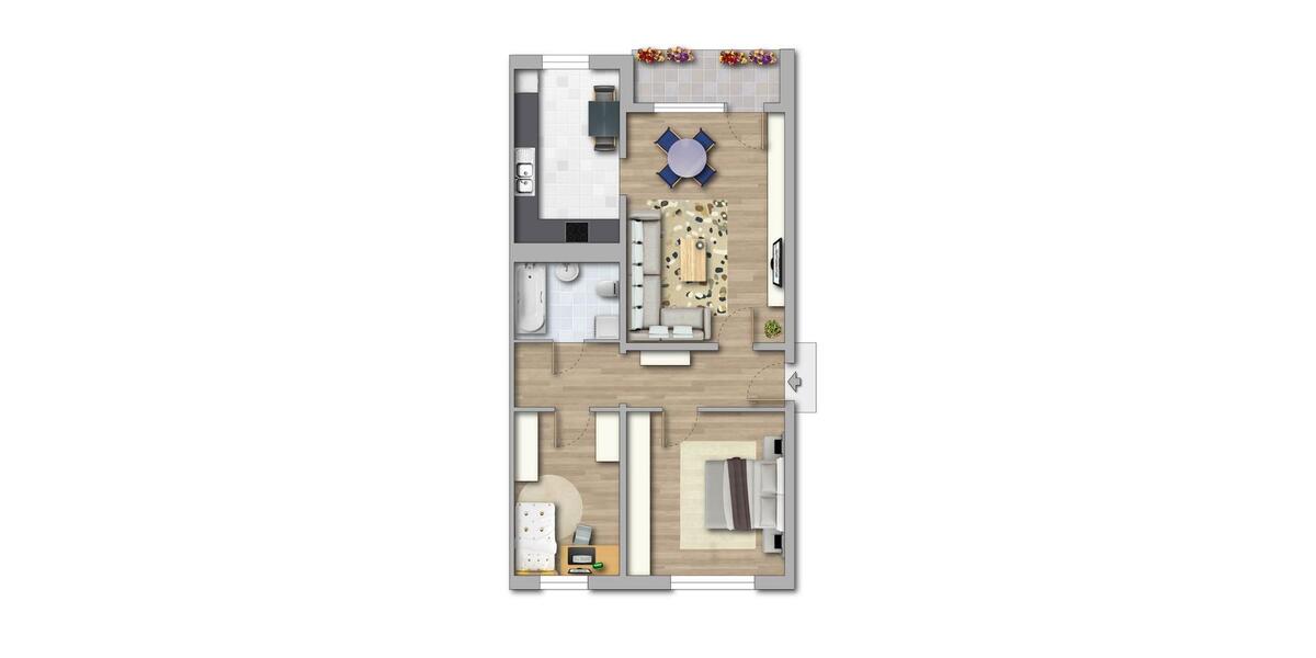 Erdgeschoßwohnung Schwerin Mueß - 3 Zimmer, 57 m&sup2;, 350&euro; | Angebot:26265853