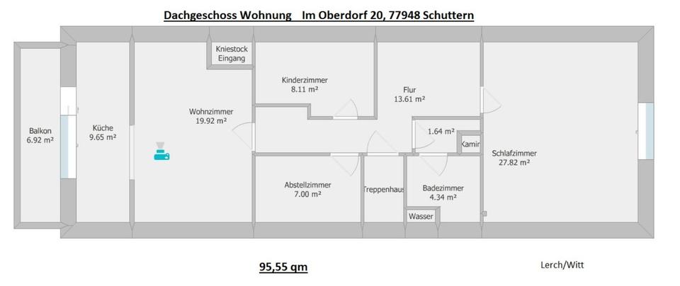 Dachgeschoßwohnung Friesenheim - 3.5 Zimmer, 95 m&sup2;, 950&euro; | Angebot:25626343